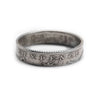 Handmade in Noosa recycled silver australian six pence coin ring