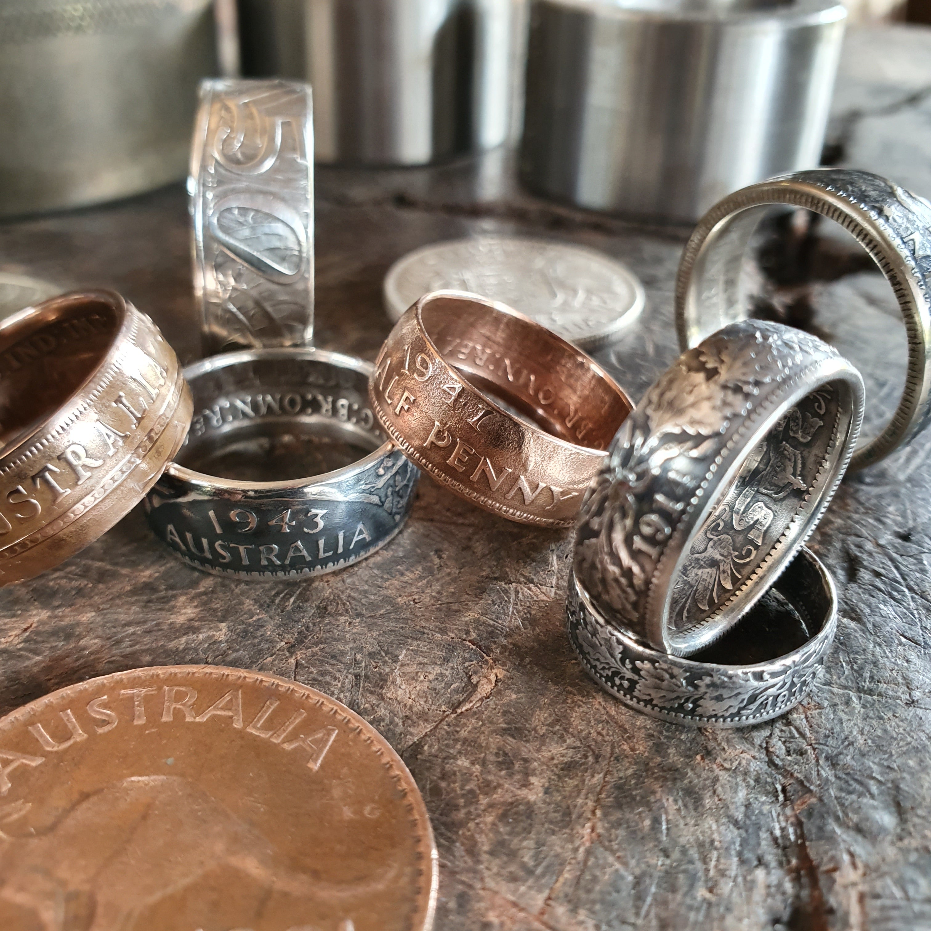 Navy Coin Ring - Coin Rings by Kai