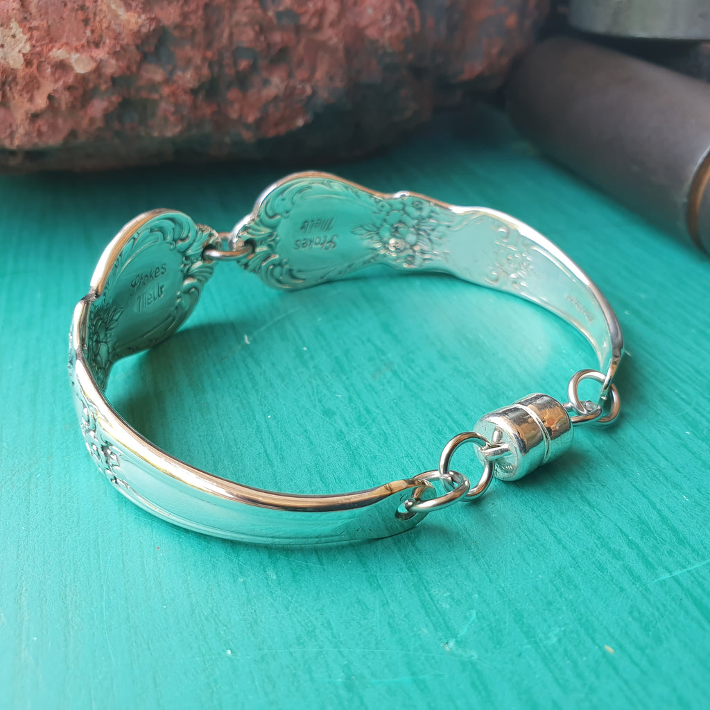 Floral Antique Spoon Handle Bracelet 16-19cm