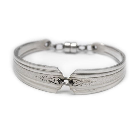 handmade in Eumundi recycled silver spoon bracelet