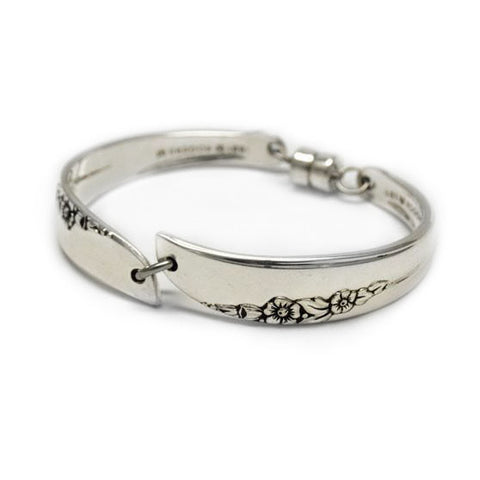 Handmade in Eumundi recycled silver spoon bracelet