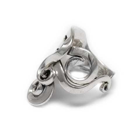 Handmade in Eumundi recycled silver fork ring