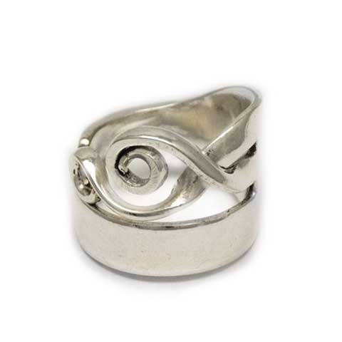 Handmade in Eumundi recycled silver fork ring