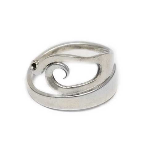 Handmade in Eumundi recycled silver fork ring