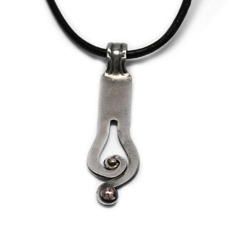 Handmade silver fork pendant made in Eumundi