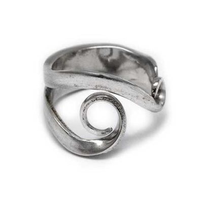 Handmade in Eumundi recycled silver fork ring