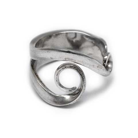 Handmade in Eumundi recycled silver fork ring