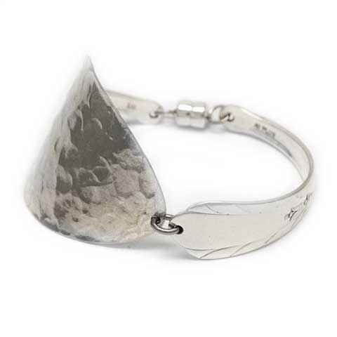 Handmade in Noosa recycled silver spoon bracelet