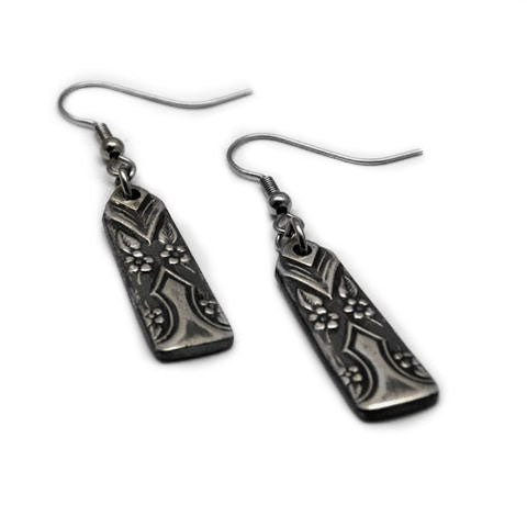 Recycled silver handle earrings handmade eumundi
