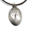 Recycled silver spoon tree of life pendant