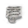 Handmade silver fork ring made in Noosa