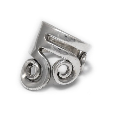 Handmade silver fork ring made in Noosa