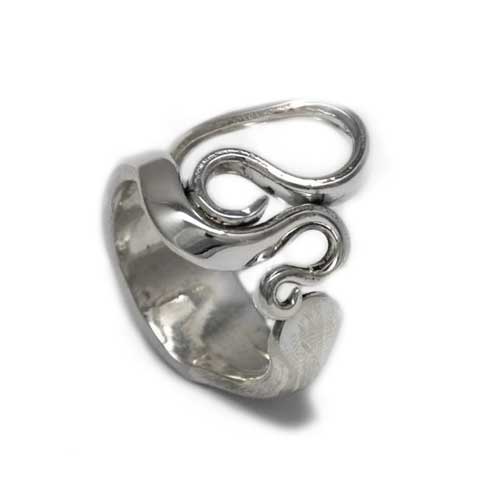 Recycled silver fork ring handmade Noosa