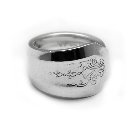 Handmade recycled silver spoon ring