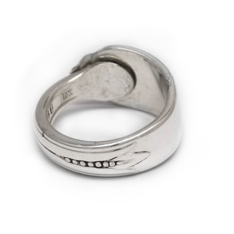 Recycled silver spoon ring made in Noosa