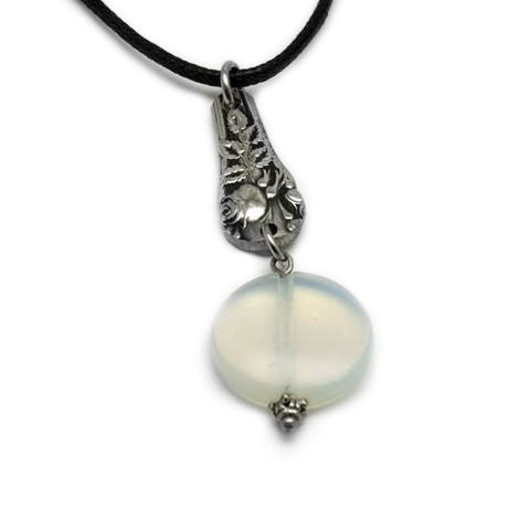 Handmade silver antique cutlery pendant