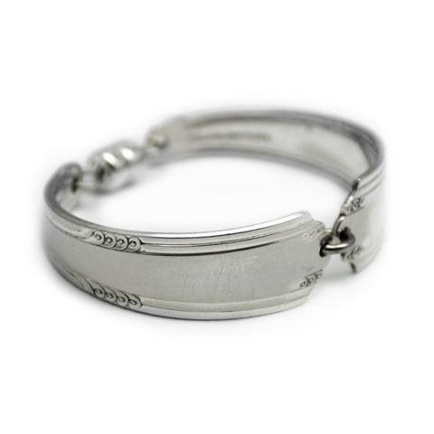 Handmade in Eumundi recycled silver spoon bracelet