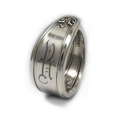 Handmade recycled silver spoon ring