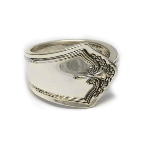 Handmade recycled silver spoon ring
