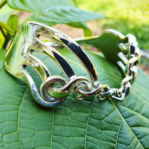 Fork Bracelets antique vintage cutlery jewellery Bent Silver