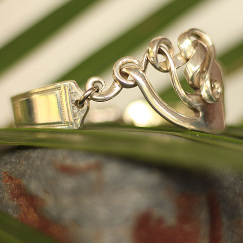 Recycled silver spoon fork bracelet handmade noosa