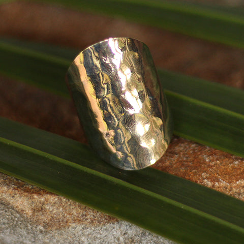 Handmade in Eumundi recycled silver spoon ring
