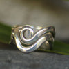 Recycled silver fork ring