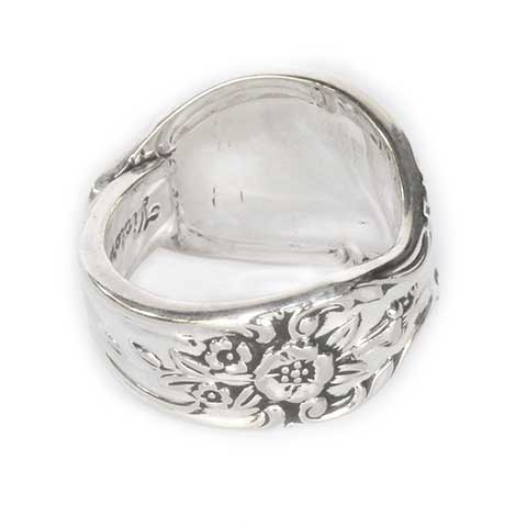 Antique Spoon Ring Floral Band