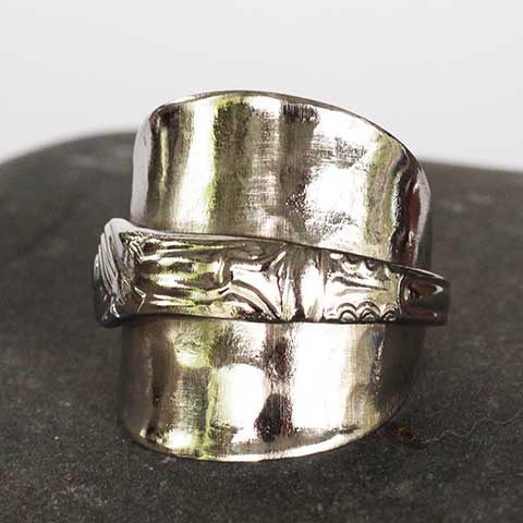 Handcrafted in Noosa recycled silver spoon ring