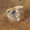 Recycled silver spoon ring made in Eumundi